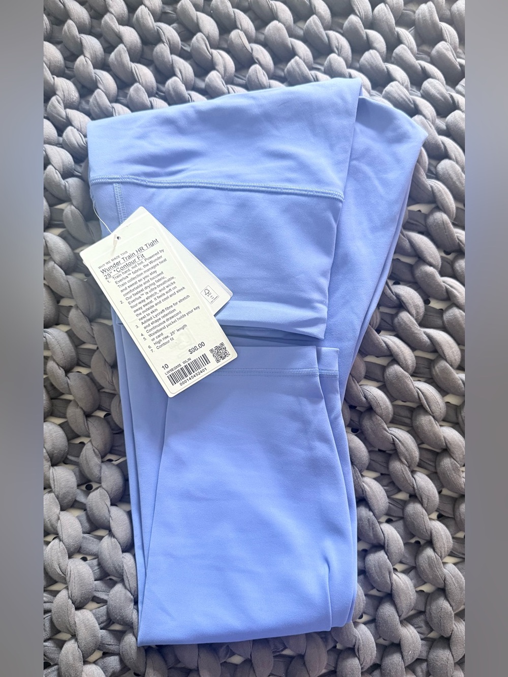 Lululemon Contour Wunder Train, 25”, size 10. Wild indigo, NWT